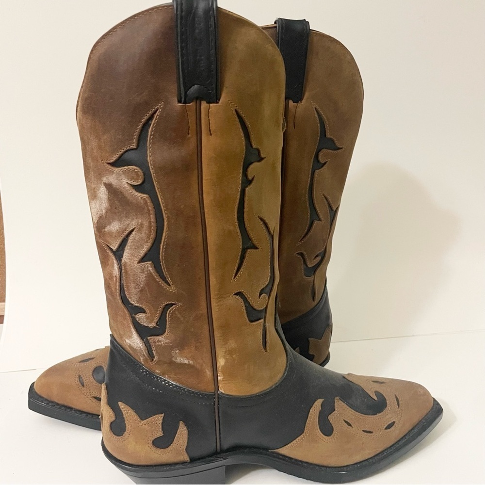Boulet Womens Western Boots Size 8.5 Cowboy Boots 3E Wide - Picture 6 of 16